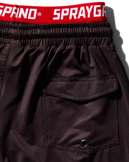 SPRAYGROUND® SWIM PATCH ALL-IN CORTO SWIM TRUNKS (BLACK)