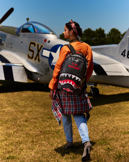 SPRAYGROUNDÂ® BACKPACK BOEING P-51 MUSTANG SHARKMOUTH BACKPACK