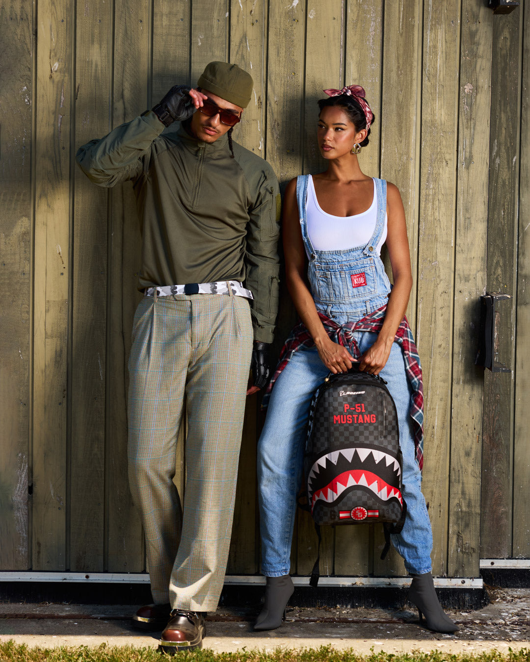 SPRAYGROUNDÂ® BACKPACK BOEING P-51 MUSTANG SHARKMOUTH BACKPACK