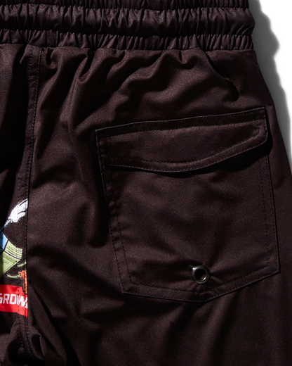 SPRAYGROUND® SWIM KIDS PATCH ALL-IN SWIM TRUNKS (BLACK)