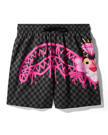 SPRAYGROUND® SWIM PINK PANTHER DIAMOND SHARK SWIM SHORTS