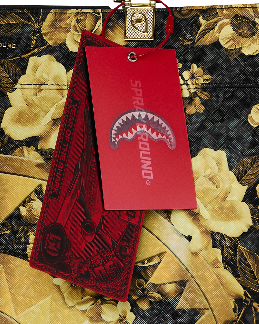 SPRAYGROUND® TOTE GOLD FLORAL REMIX TORTUGA TOTE
