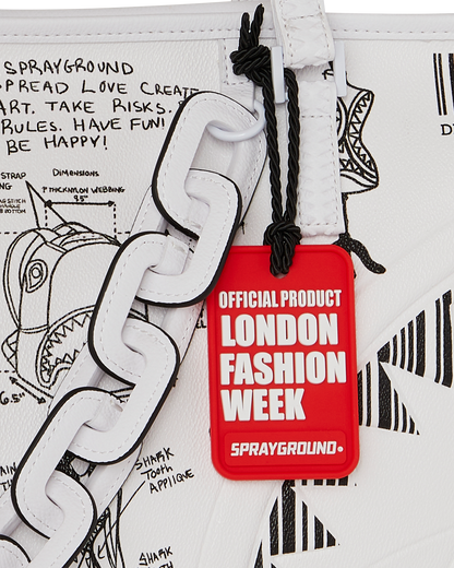 SPRAYGROUND® TOTE LFW SKETCHED BLACK AND WHITE TOTE