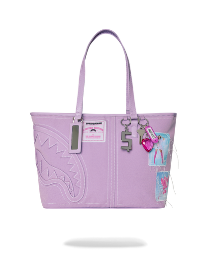 SPRAYGROUND® TOTE PURPLE CANVAS STITCH TOTE