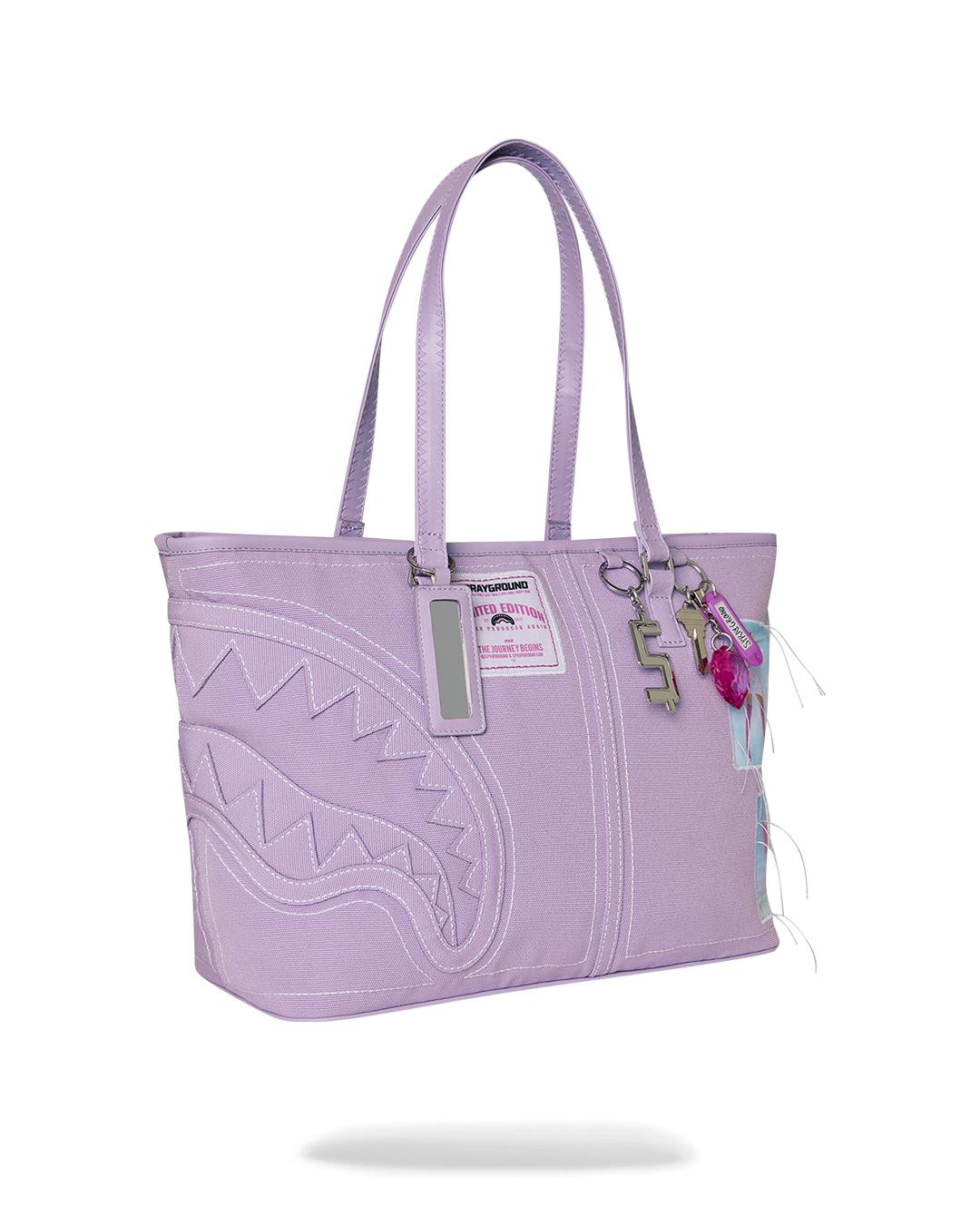 SPRAYGROUND® TOTE PURPLE CANVAS STITCH TOTE