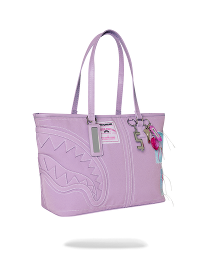 SPRAYGROUND® TOTE PURPLE CANVAS STITCH TOTE