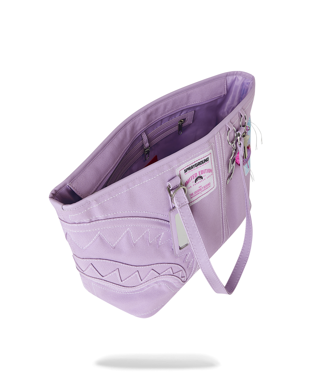 SPRAYGROUND® TOTE PURPLE CANVAS STITCH TOTE