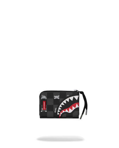 SPRAYGROUND® WALLET GRAY PEEKING CHARACTER CHECK WALLET