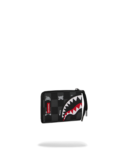 SPRAYGROUND® WALLET GRAY PEEKING CHARACTER CHECK WALLET