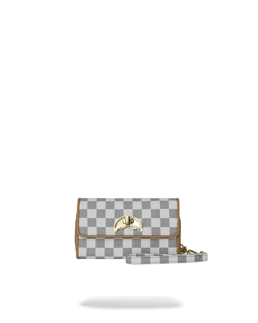 SPRAYGROUND® WALLET EMBOSSED CREAM CHECK TURN LOCK WALLET