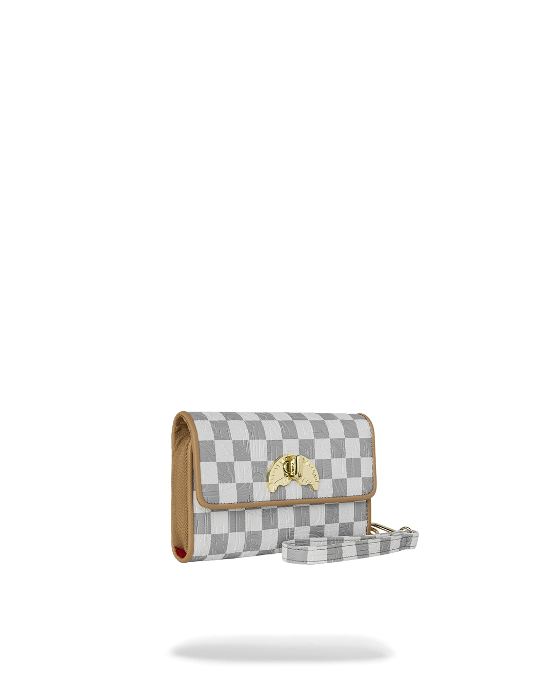 SPRAYGROUND® WALLET EMBOSSED CREAM CHECK TURN LOCK WALLET