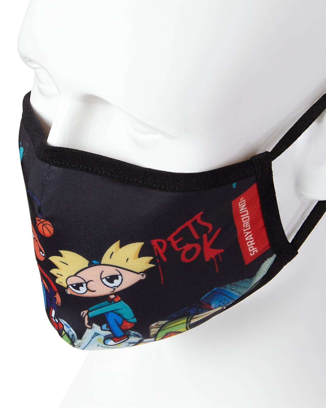 SPRAYGROUND® FASHION MASK ADULT HEY ARNOLD MONEY STACKS FORM FITTING FACE-COVERING