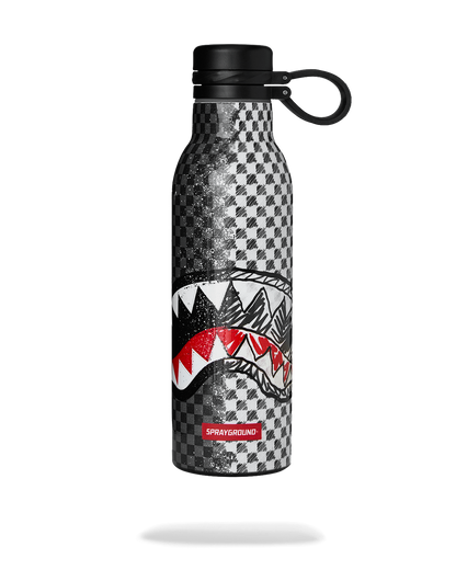 SPRAYGROUND® WATER BOTTLE DOODLE CHECK SPLIT WATER BOTTLE