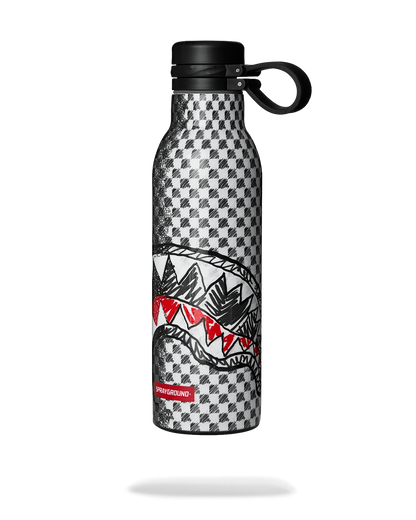 SPRAYGROUND® WATER BOTTLE DOODLE CHECK SPLIT WATER BOTTLE