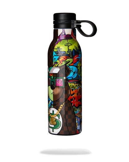 SPRAYGROUND® WATER BOTTLE MONEYBEAR SPLIT CHECK WATER BOTTLE