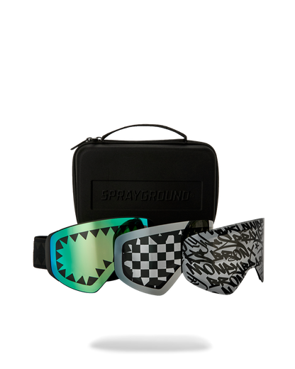 SPRAYGROUND® APPAREL GRAFFITI SKI GOGGLES SET (3 INTERCHANGEABLE LENSES)