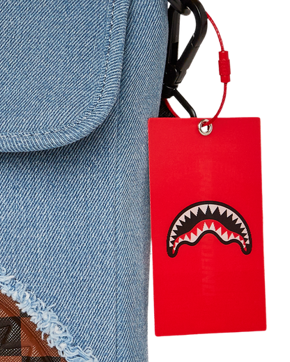 SPRAYGROUND® SLING DENIM SHARK MESSENGER SLING