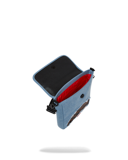SPRAYGROUND® SLING DENIM SHARK MESSENGER SLING