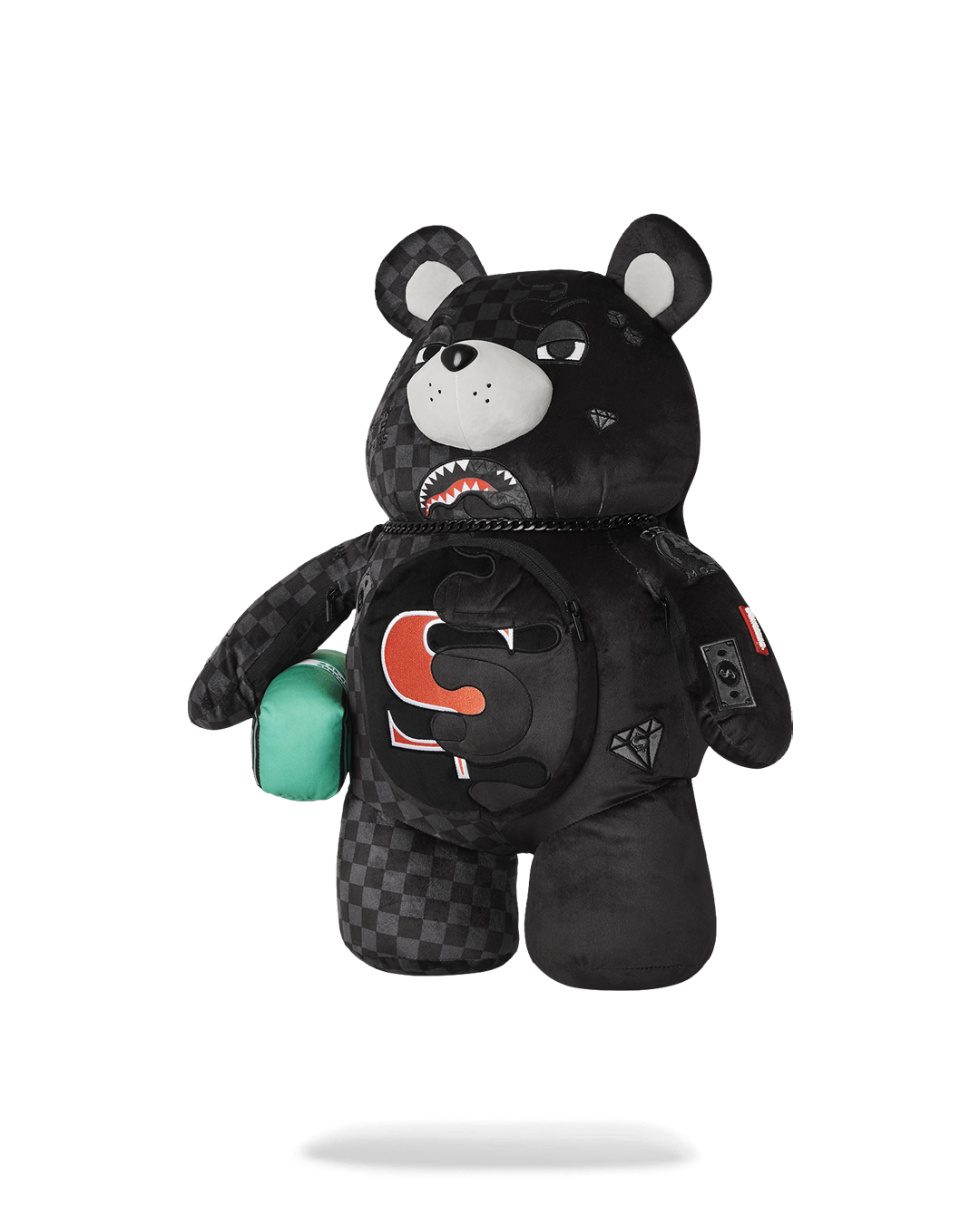 SPRAYGROUND® BACKPACK UNFINISHED SHARK MONEYBEAR TEDDY BEAR BACKPACK
