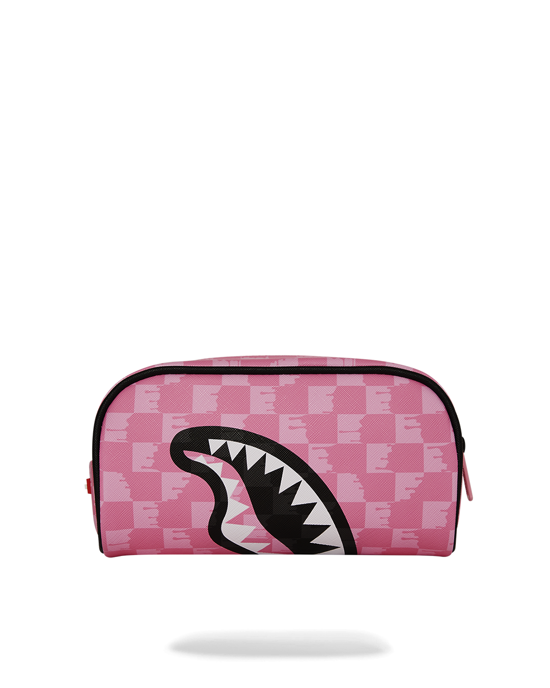 SPRAYGROUND® POUCH PINK AND BLACK DRIP CHECK POUCH