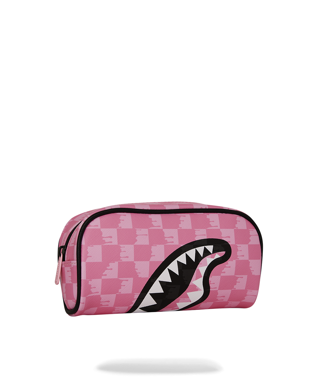 SPRAYGROUND® POUCH PINK AND BLACK DRIP CHECK POUCH
