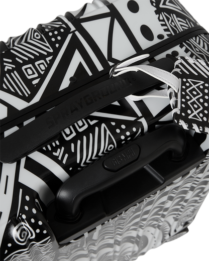 SPRAYGROUND® LUGGAGE A.I. AFRICAN INTELLIGENCE THE SKYHAWK CARRY-ON LUGGAGE - SANDFLOWER COLLAB