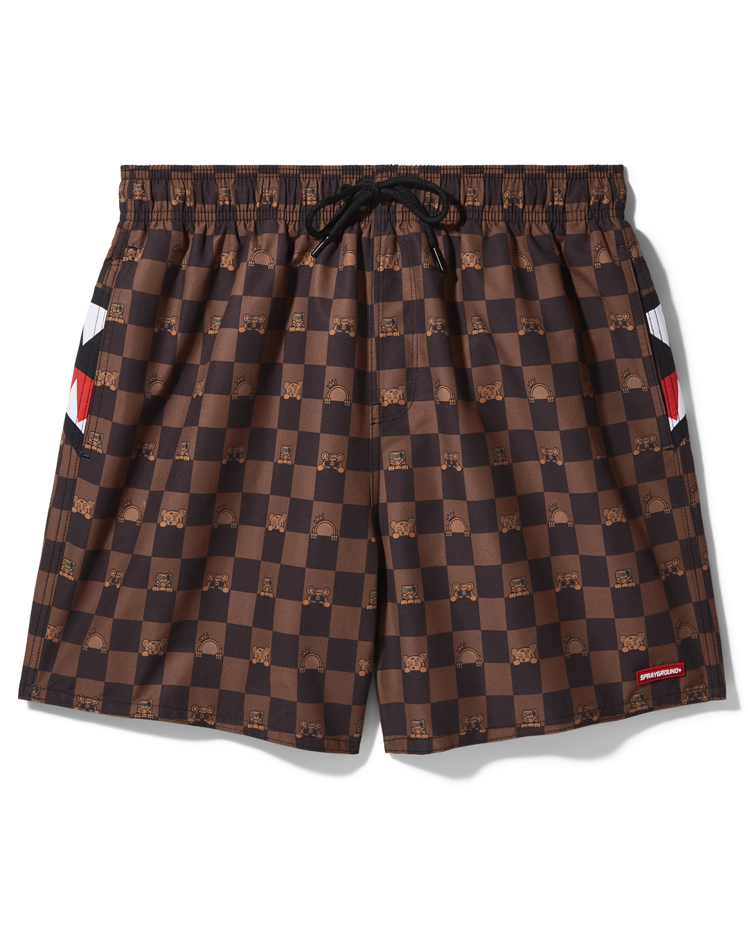 SPRAYGROUND® SWIM PEEKING CHARACTER CHECK SWIM SHORTS
