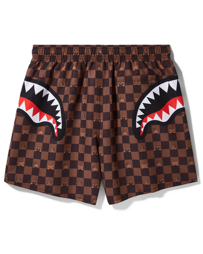 SPRAYGROUND® SWIM PEEKING CHARACTER CHECK SWIM SHORTS