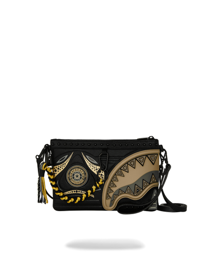 SPRAYGROUND® POUCHETTE A.I. AFRICAN INTELLIGENCE GOLD OF THE OCEAN CROSSOVER CLUTCH - SANDFLOWER COLLAB