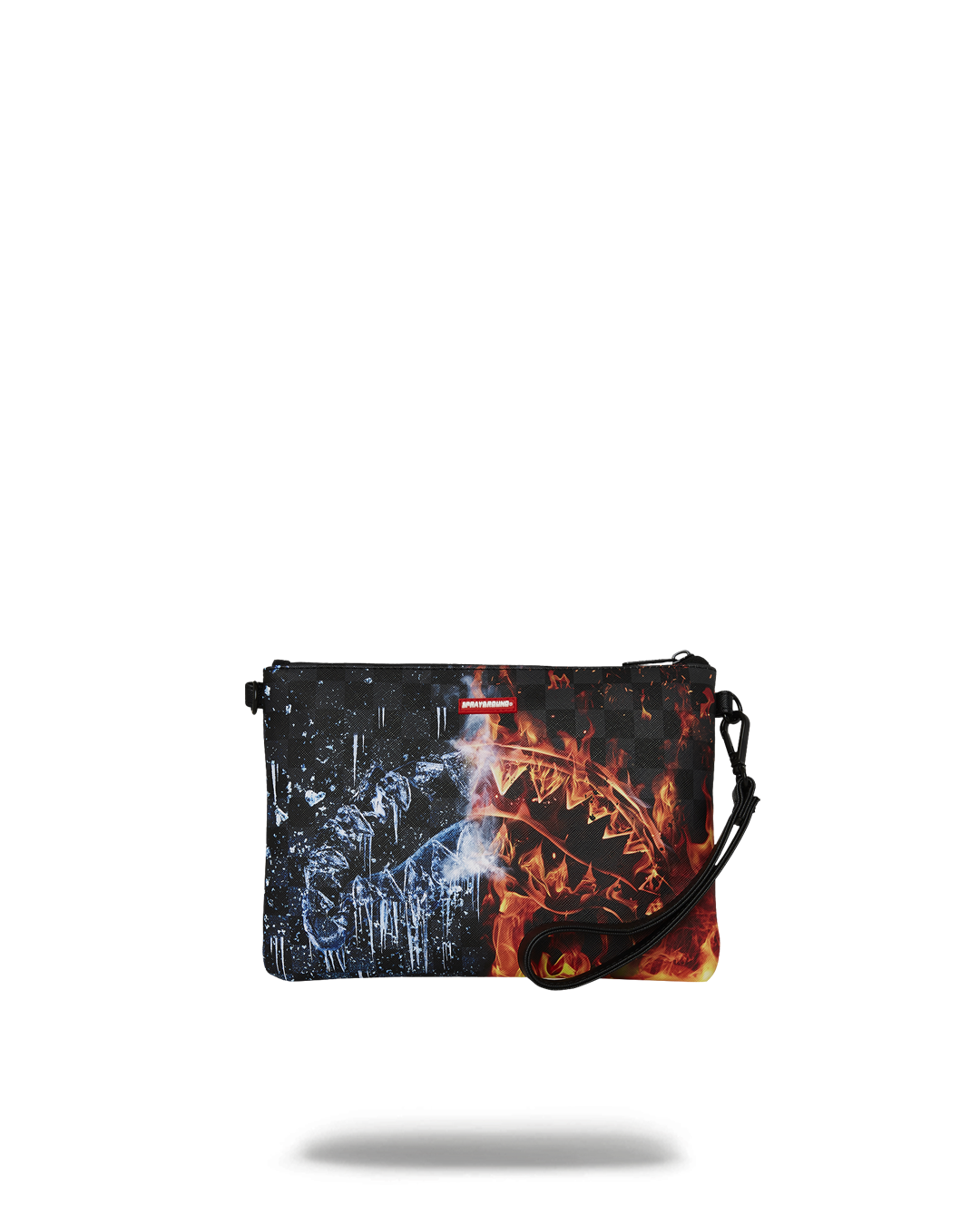 SPRAYGROUND® POUCHETTE FIRE & ICE SHARK CROSSOVER CLUTCH