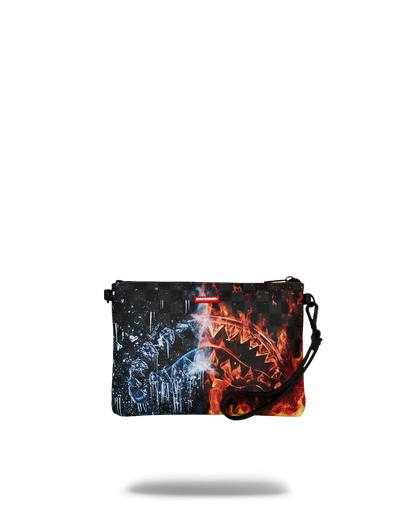 SPRAYGROUND® POUCHETTE FIRE & ICE SHARK CROSSOVER CLUTCH