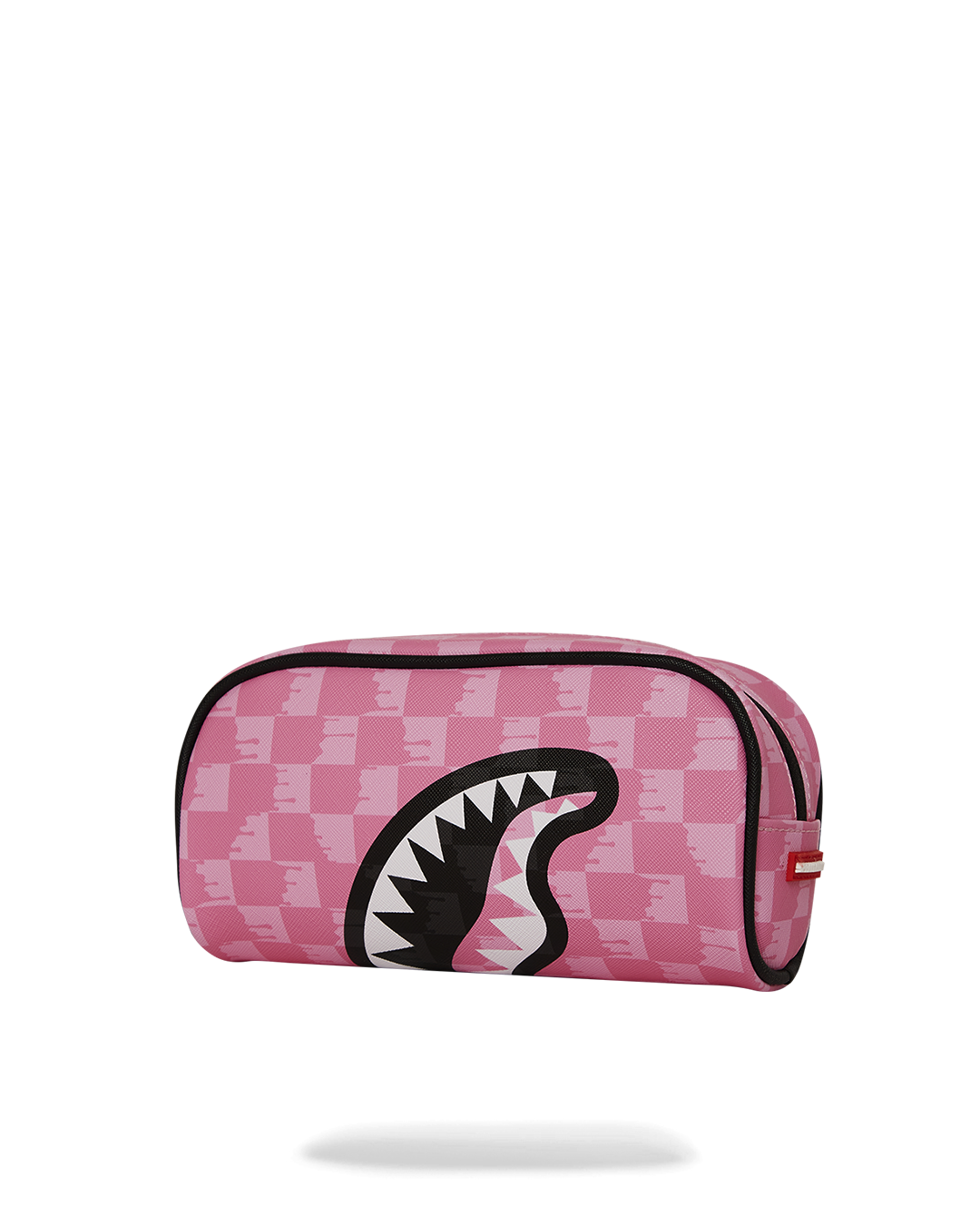 SPRAYGROUND® POUCH PINK AND BLACK DRIP CHECK POUCH
