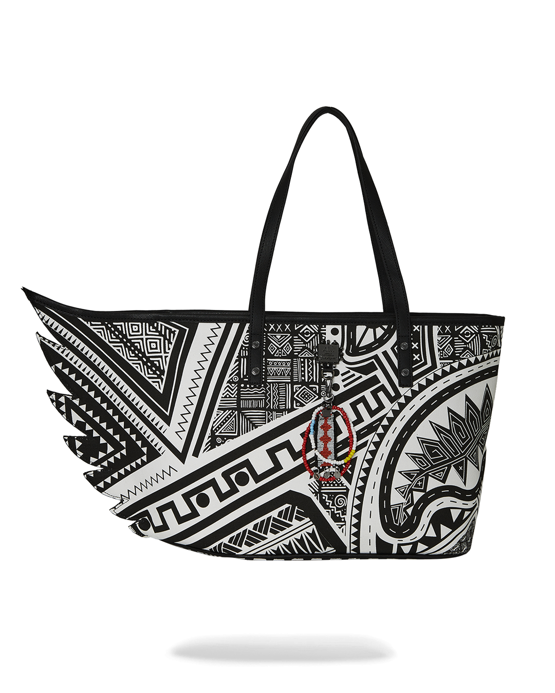 SPRAYGROUND® TOTE A.I. AFRICAN INTELLIGENCE THE SKYHAWK WING TOTE - SANDFLOWER COLLAB