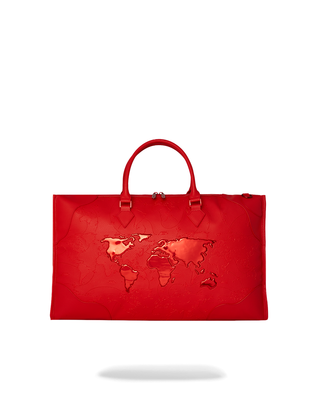 SPRAYGROUND® DUFFLE JAMES GLOBAL RED PYRAMID LARGE DUFFLE