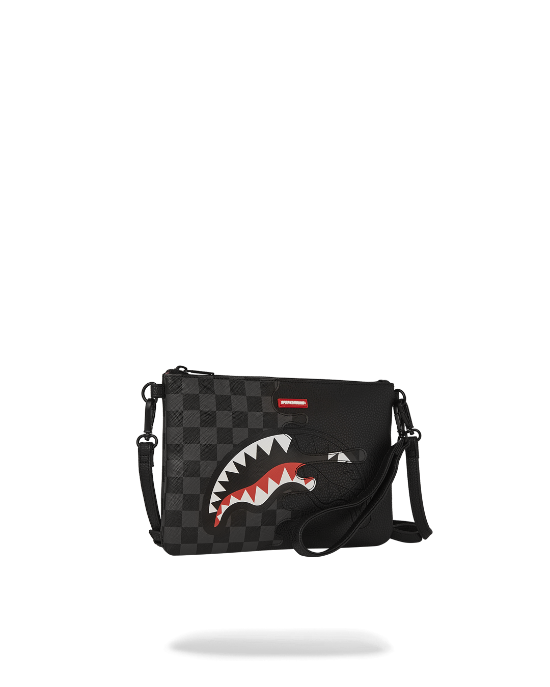 SPRAYGROUND® POUCHETTE UNFINISHED SHARK CROSSOVER CLUTCH