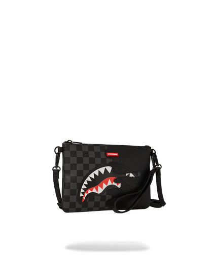 SPRAYGROUND® POUCHETTE UNFINISHED SHARK CROSSOVER CLUTCH
