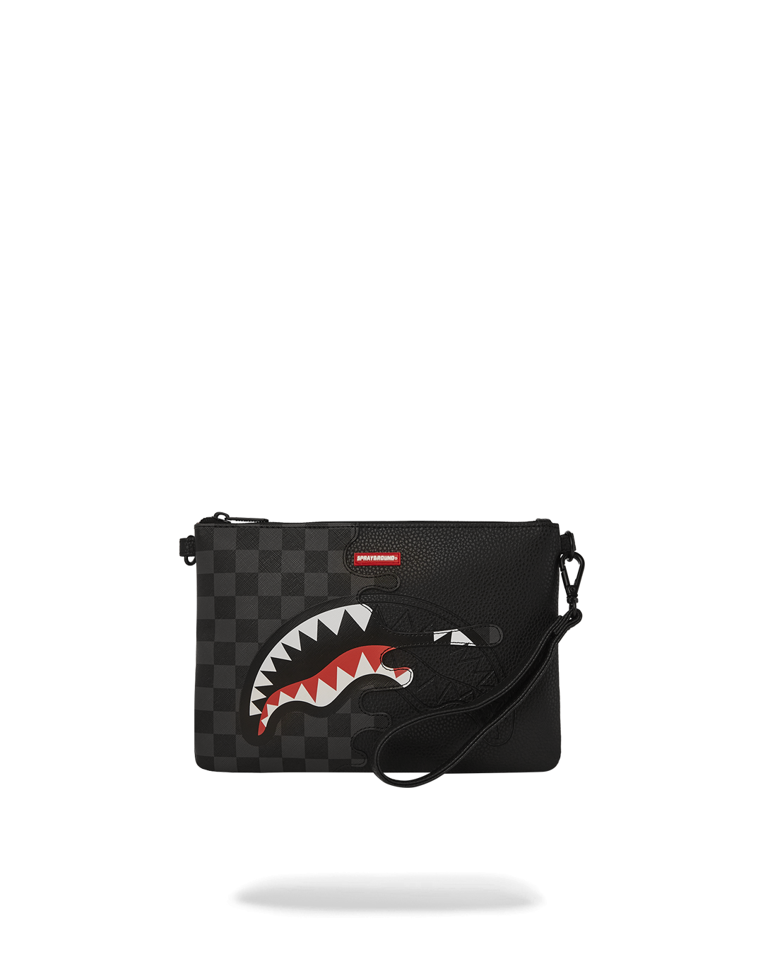 SPRAYGROUND® POUCHETTE UNFINISHED SHARK CROSSOVER CLUTCH