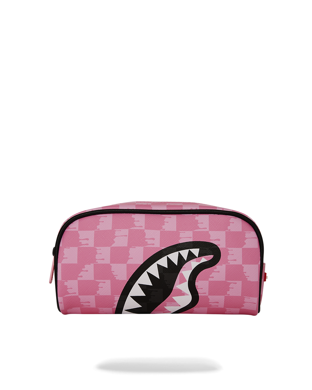 SPRAYGROUND® POUCH PINK AND BLACK DRIP CHECK POUCH