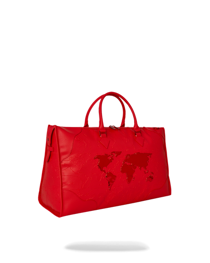 SPRAYGROUND® DUFFLE JAMES GLOBAL RED PYRAMID LARGE DUFFLE
