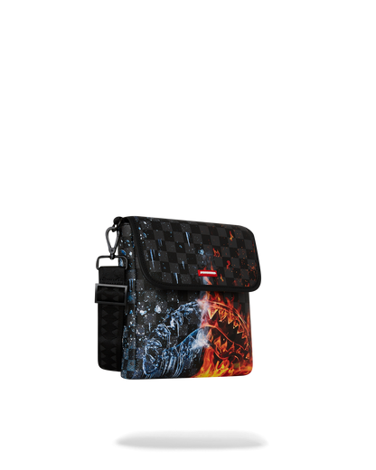 SPRAYGROUND® SLING FIRE & ICE SHARK MESSENGER SLING