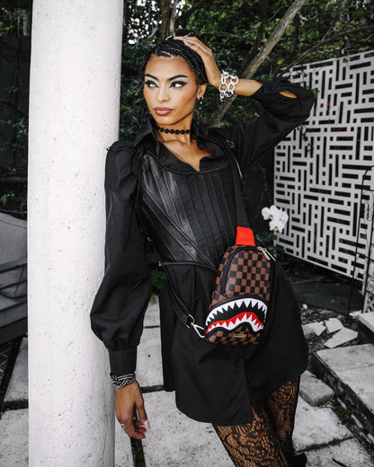 SPRAYGROUND® SLING SAWTOOTH SHARKS IN PARIS ONE-STRAP SLING