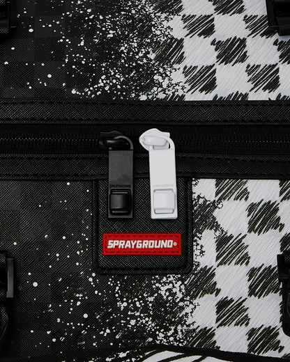 SPRAYGROUND® DUFFLE SCRIBBLE DRIBBLE CHECK DUFFLE
