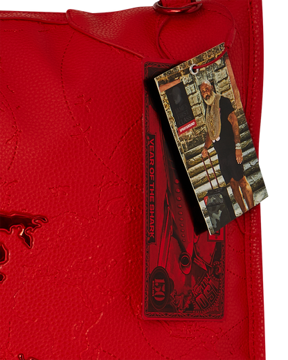 SPRAYGROUND® DUFFLE JAMES GLOBAL RED PYRAMID LARGE DUFFLE