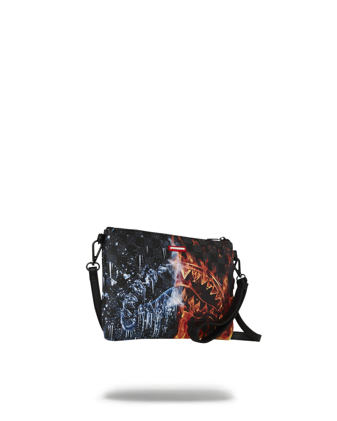 SPRAYGROUND® POUCHETTE FIRE & ICE SHARK CROSSOVER CLUTCH