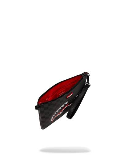 SPRAYGROUND® POUCHETTE UNFINISHED SHARK CROSSOVER CLUTCH