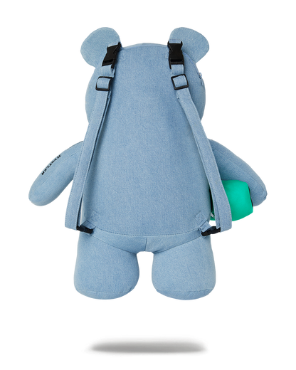 SPRAYGROUND® BACKPACK DENIM SHARK MONEYBEAR TEDDY BEAR